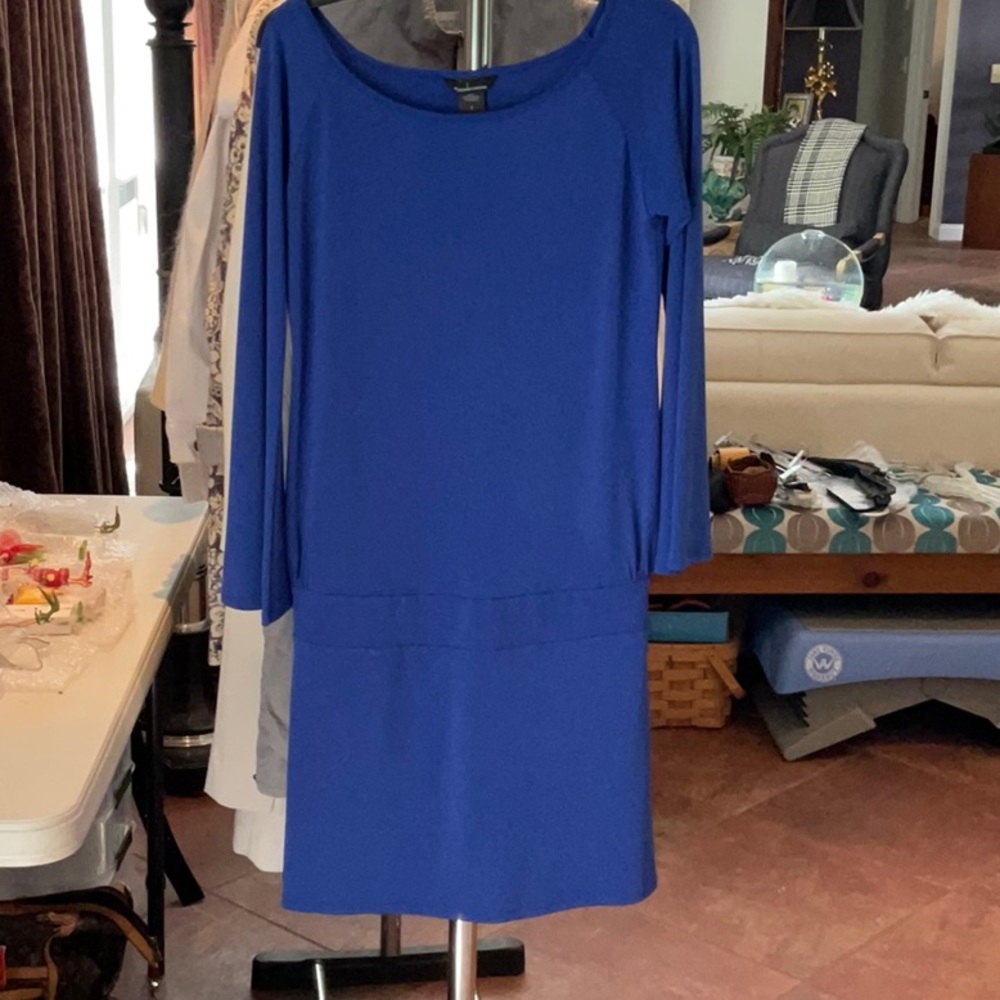 Moda International Royal Blue Long Sleeve Dress